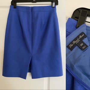 Jcre no.2 pencil skirt in wool size 00 blue